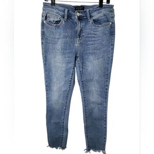 Judy Blue Raw Hem Speckled‎ Skinny Fit Jean Size 9/29